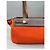Hermès La sua borsa a spalla in pelle e tela arancione Marrone - vista 5