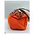 Hermès La sua borsa a spalla in pelle e tela arancione Marrone - vista 6
