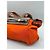 Hermès La sua borsa a spalla in pelle e tela arancione Marrone - vista 7