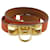 Bracciale in pelle Swift stampato U Rival Double Tour di Hermès Arancione  - vista 1
