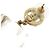Chanel Coco Mark Faux Pearl Plastic Stone Gold Earrings White Golden - view 5
