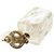 Chanel Coco Mark Faux Pearl Plastic Stone Gold Earrings White Golden - view 8