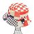 Cappello bucket reversibile Damier Flags Louis Vuitton Bianco Rosso Blu navy - vista 4