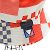 Cappello bucket reversibile Damier Flags Louis Vuitton Bianco Rosso Blu navy - vista 7