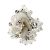 Silberner Ring mit Blumenmotiv von Christian Dior Weiß - Ansicht 2
