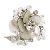 Silberner Ring mit Blumenmotiv von Christian Dior Weiß - Ansicht 5