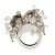 Silberner Ring mit Blumenmotiv von Christian Dior Weiß - Ansicht 6