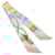 Hermès Hermes JUMPING Twilly Scarf Blue Beige Silk  ref.2020552