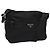 PRADA Bolso de Hombro de Nylon Negro Plateado Auténtico 111866 Plata