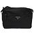 PRADA Bolso de Hombro de Nylon Negro Plateado Auténtico 111866 Plata - vista 13