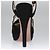 PRADA Tacchi alti Seta 37 1/2 Nero Auth ac3535 - vista 11