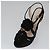 PRADA Tacchi alti Seta 37 1/2 Nero Auth ac3535 - vista 21