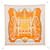 Hermès LES ROUES DE PHAETON Écharpe en soie Orange  ref.2020815