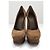 Tacchi a piattaforma in suede marrone Yves Saint Laurent Palais - vista 2