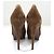 Tacchi a piattaforma in suede marrone Yves Saint Laurent Palais - vista 4