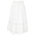 Alexander McQueen Contrast Stitch Midi Skirt in White Cotton Cream  ref.2021602