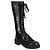 Botas de malla y cuero cepillado Prada