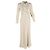 Self portrait Vestido maxi em cetim creme com design bordado da Self-Portrait Branco Cru