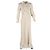 Self portrait Vestido maxi em cetim creme com design bordado da Self-Portrait Branco Cru - vista 4