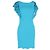 Emilio Pucci Kleid mit Flatterärmeln aus türkisem Polyester