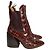 Botines de cuero marrón con estampado de cocodrilo Chloé Wave Castaño Roja