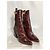 Botines de cuero marrón con estampado de cocodrilo Chloé Wave Castaño Roja - vista 11