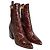 Botines de cuero marrón con estampado de cocodrilo Chloé Wave Castaño Roja - vista 3
