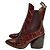 Botines de cuero marrón con estampado de cocodrilo Chloé Wave Castaño Roja - vista 5