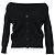 Weit geschnittene V-Ausschnitt-Cardigan von Alexander McQueen aus schwarzer Wolle