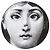 Fornasetti Black and white bee on nose design plate