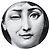 Fornasetti Black and white wink design plate