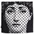 Fornasetti Donna nera e bianca con copertura per cuscino a maschera per gli occhi #2 Nero - vista 2