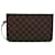 Louis Vuitton Neverfull pouch Brown Cloth  ref.2021926