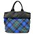 Borsa a mano Prada BR4521 Nero Blu Nylon Pelle - vista 2