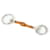 Hermès Hermes Mall Tresse 603353S Scarf Ring Golden Orange  ref.2023297