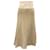 Autre Marque Olivine Gabbro Beige Metallic Wool Knit Midi Skirt  ref.2024262
