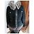Autre Marque Schwarze Wildlederjacke mit Silberfuchskragen - Ansicht 6