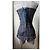 Jean Paul Gaultier Corsé Bustier de Algodón Azul Marino - vista 7