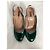 Décolleté con tacco trasparente metallico Dries Van Noten in pelle verde - vista 11