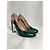 Décolleté con tacco trasparente metallico Dries Van Noten in pelle verde - vista 12