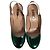 Décolleté con tacco trasparente metallico Dries Van Noten in pelle verde - vista 4