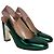 Décolleté con tacco trasparente metallico Dries Van Noten in pelle verde - vista 5