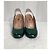 Décolleté con tacco trasparente metallico Dries Van Noten in pelle verde - vista 8