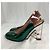 Décolleté con tacco trasparente metallico Dries Van Noten in pelle verde - vista 9