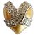 Spilla a forma di cuore Designer Givenchy Vintage 1980 D'oro