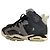 Baskets Nike Air Jordan 6 Retro Tech Chrome en daim gris Noir - vue 4
