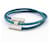 Hermès Bracciale charm Hermes in pelle blu navy e metallo