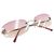 Gafas de sol sin montura Chanel CC logo con tinte rosa 4002