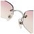 Gafas de sol sin montura Chanel CC logo con tinte rosa 4002 - vista 9