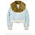 Chaqueta de esquí de piel sintética acolchada Chanel FW 2001 Turquesa - vista 2